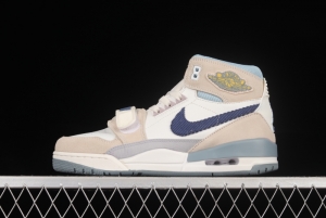 Air Jordan Legacy 312 First Layer Quality Beige Blue Color Matching Velcro Three-in-One Sneakers DQ5347-141