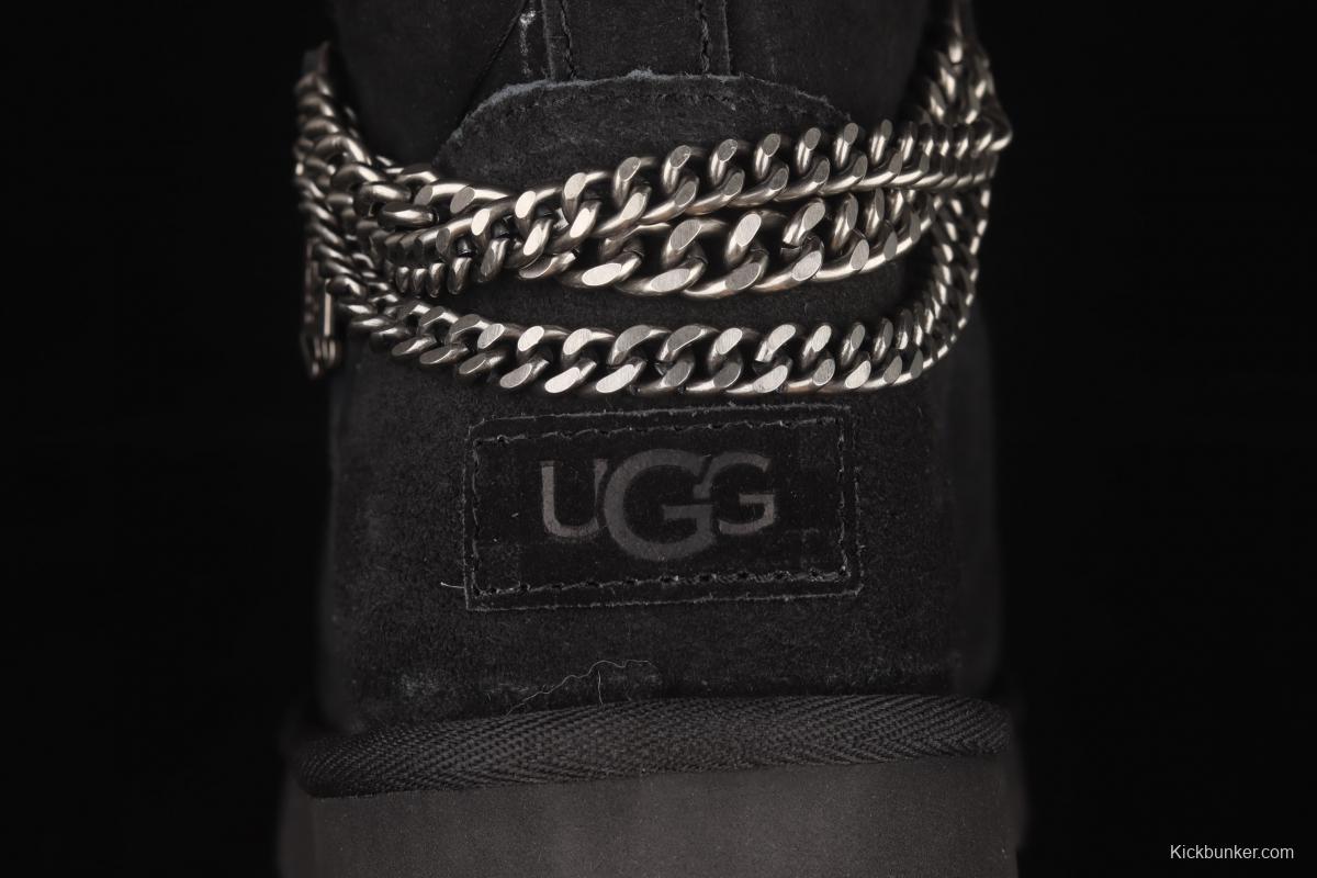 UGG Mini Bailey Button II outdoor snow boots in metal chain 1123668