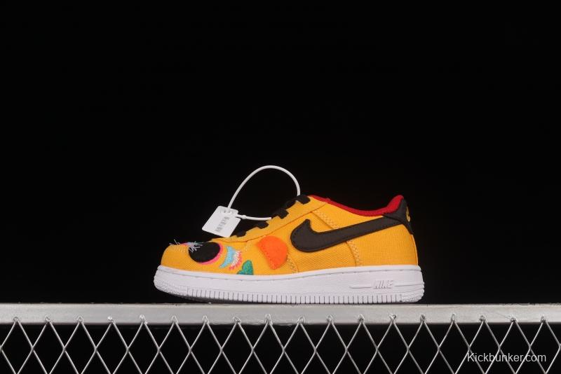 NIKE Air Force 1'07 TD New Year Tiger Canvas Size Kids DQ5072-701