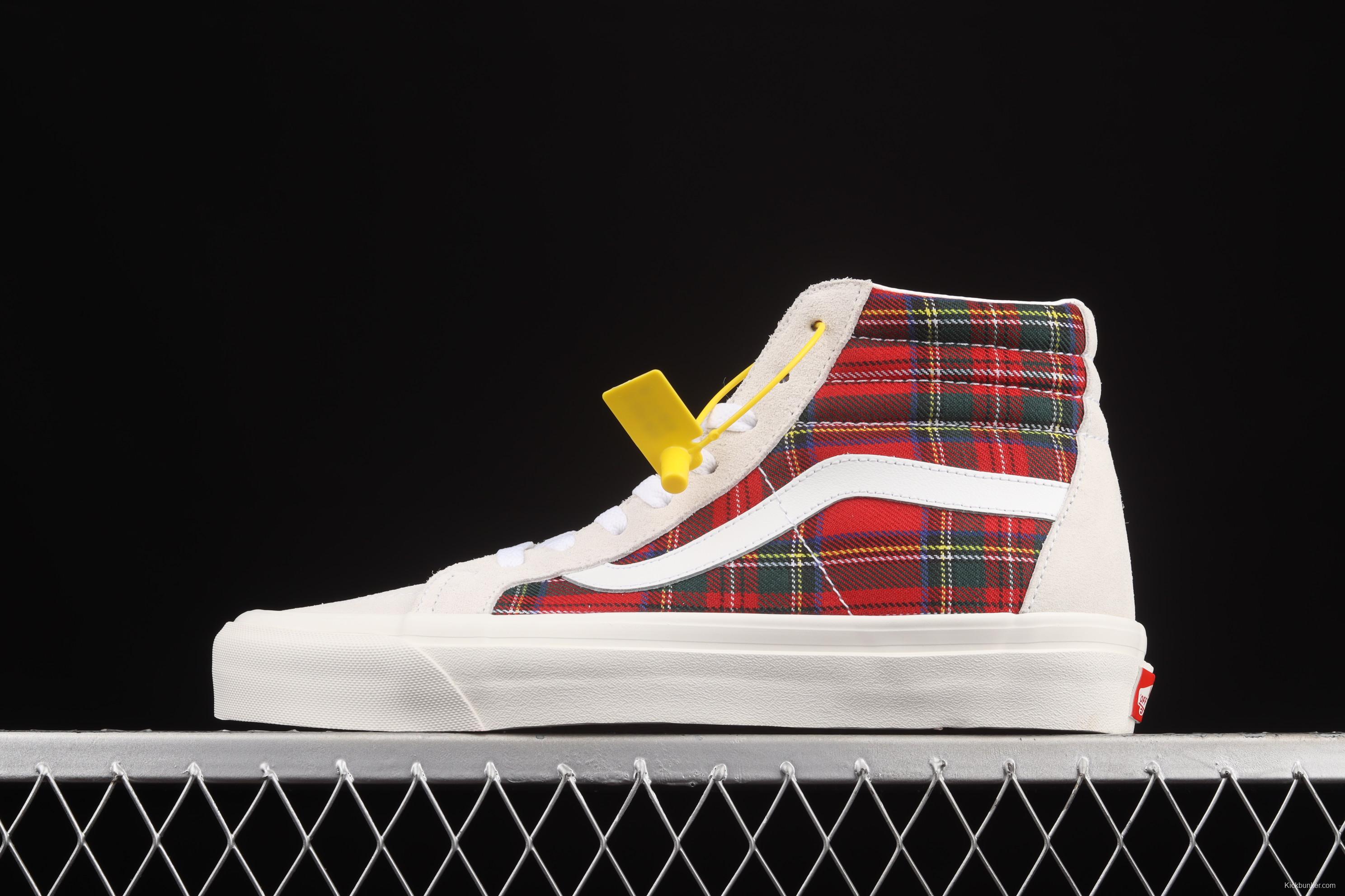 Pendleton x Vans Style 36 joint style Scottish stripe series high-top casual board shoes VN0A38GF9GT