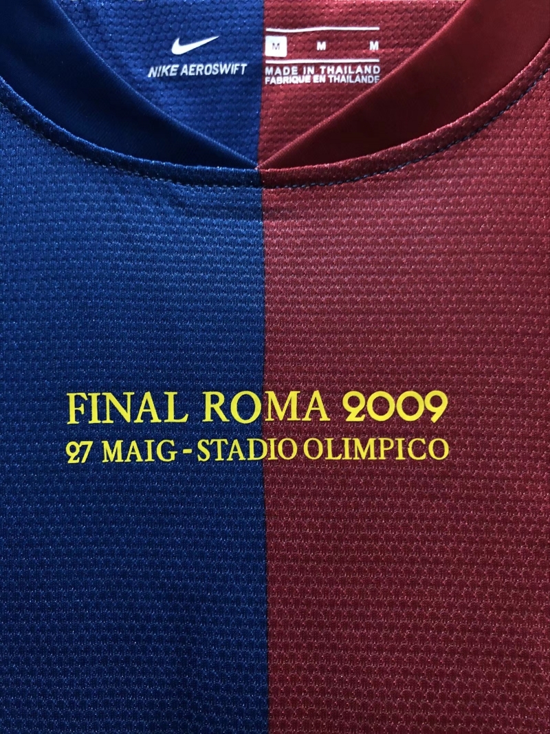 Retro 08/09 Barcelona Home Champions Version Soccer Jersey