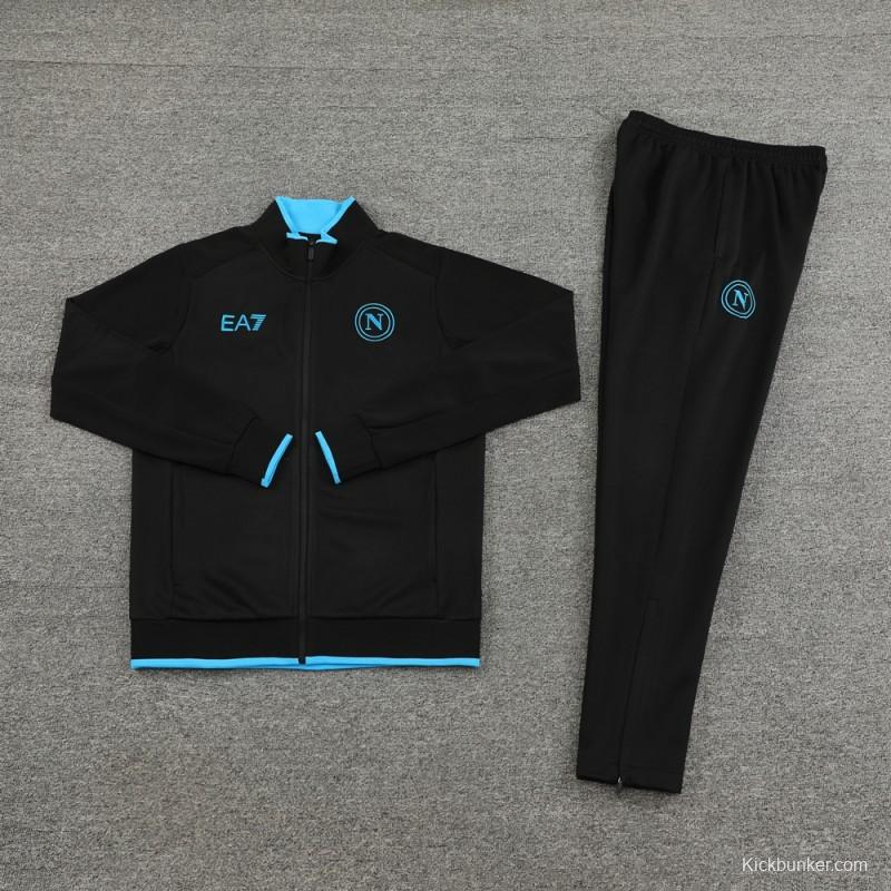 23/24 Napoli Black Full Zipper Jacket+Pants