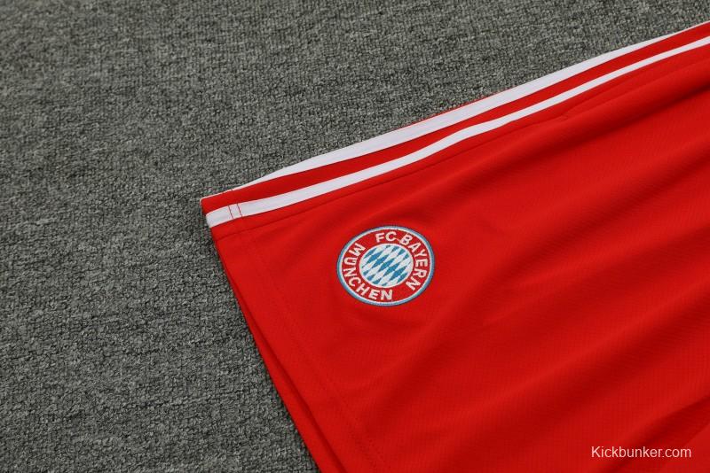 23/24 Bayern Munich Red Cotton Short Sleeve Jersey+Shorts