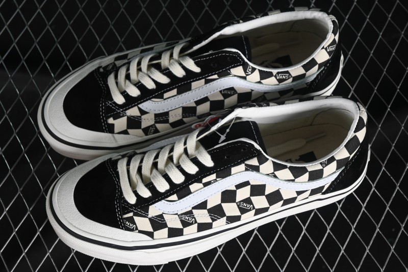 Vans Old Skool Reissue 136 High-End Series Canvas Sneakers with Toe Cap Design - VN000MT6BPQ