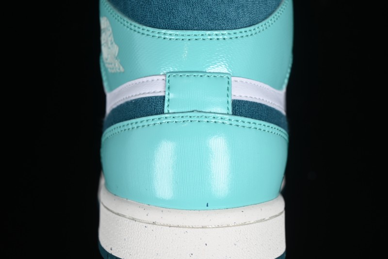 Nike Air Jordan 1 Mid "Bleached Turquoise" Casual Sneakers - DZ3745-300
