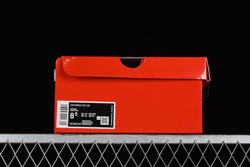 Supreme x Nike Air Force 1'07 Low Off-White Casual Skate Shoes with Zoom Air Cushion - HD1968-007