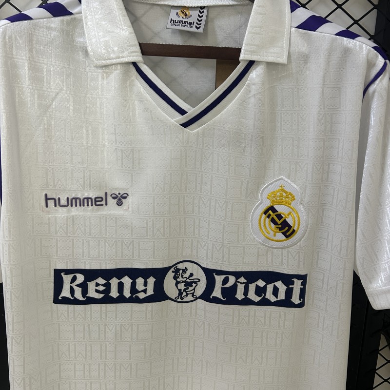 89/90 Retro Real Madrid Home Jersey