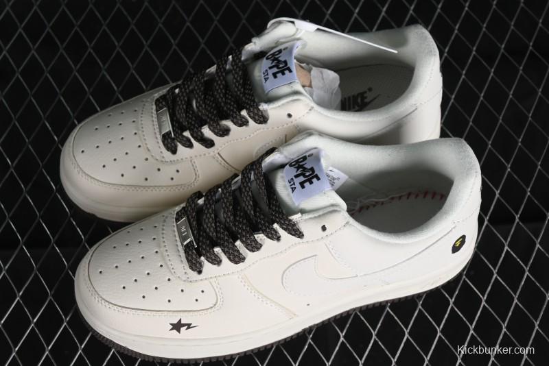 Nike Air Force 1 '07 Low BAPE Collaboration - Beige Black Star FG6688-100