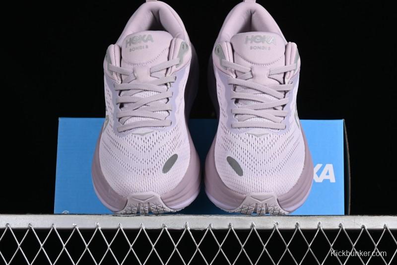 HOKA ONE ONE Bondi 8 Performance Cushion Running Shoes with Enhanced Support - 1127952 LMEL