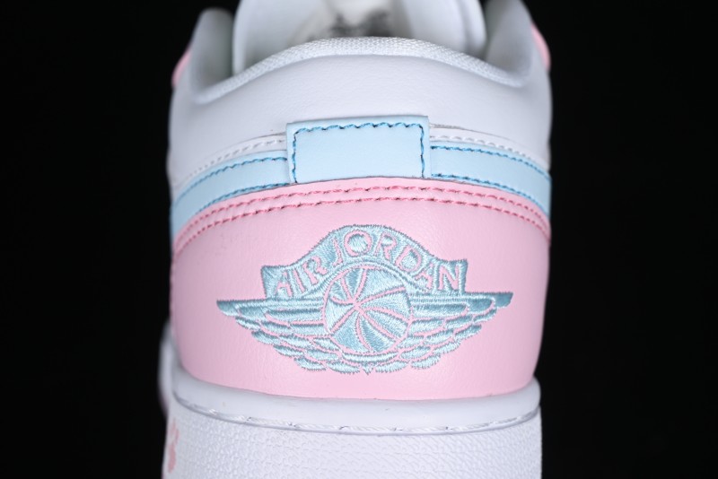 Nike Air Jordan 1 Low "White/Pink Foam/Glacier Blue" Casual Sneakers - HM3706-141