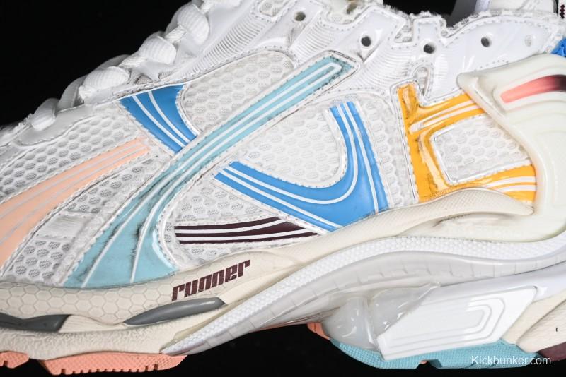 Balenciaga Runner Kith Four Color Retro Casual Sneakers - W3RNY0326