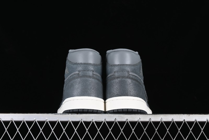 Nike Air Jordan 1 Mid Basketball Shoes in Space Gray - FJ3448-001