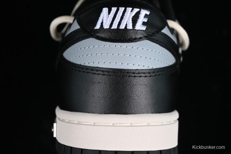 Nike Dunk Low Speed & Fury Distressed Oxidized Metal Punk SB Strap Low-Top Casual Sneakers - DD1391-100