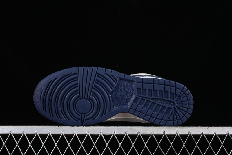 Nike SB Dunk Low LV Collaboration - Suede Navy Blue Anniversary High-End Custom Low-Top Casual Skate Shoes - FC1688-134