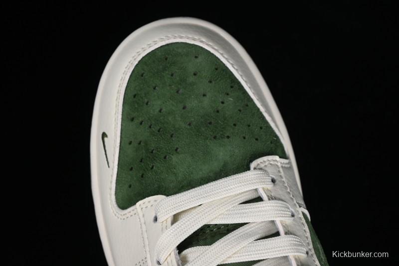 Nike SB Dunk Low Stussy Collaboration - Green Floral Anniversary Custom Low-Top Casual Skate Shoes - CF3688-008