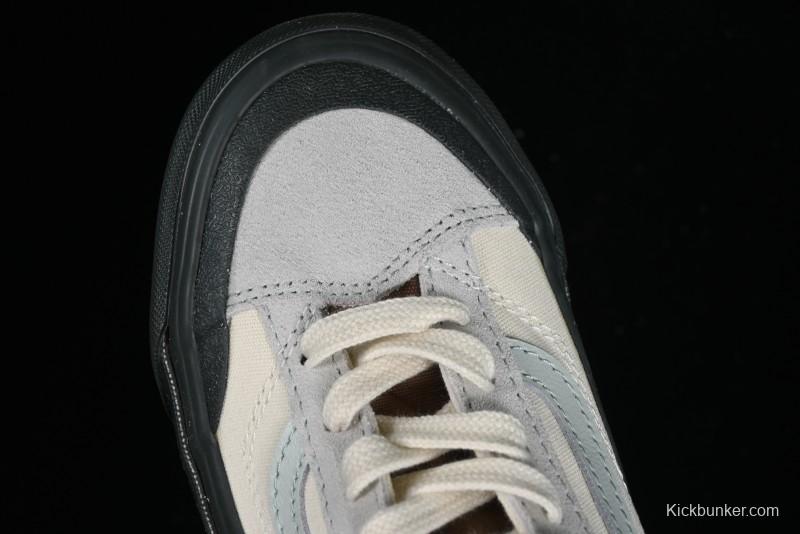 Vans Old Skool Reissue 136 Retro Casual Vulcanized Sneakers in Gray Blue White - VN000CRPGRN