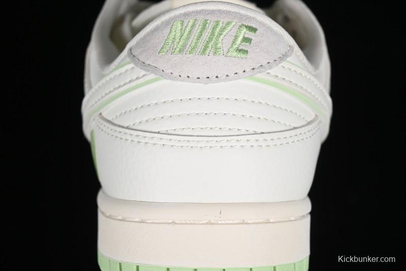 Nike SB Dunk Low Bape Collaboration - Apple Green Anniversary High-End Custom Low-Top Casual Skate Shoes - CF3688-010