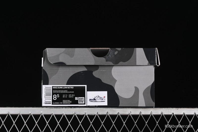 Nike SB Dunk Low BAPE Collaboration - Strap Multi-Color Grey Swoosh Anniversary Custom Low-Top Casual Sneakers - SJ2068-278
