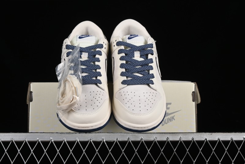 Nike SB Dunk Low The North Face Collaboration - Deep Blue Pig Anniversary High-End Custom Low-Top Casual Skate Shoes - XX2025-325