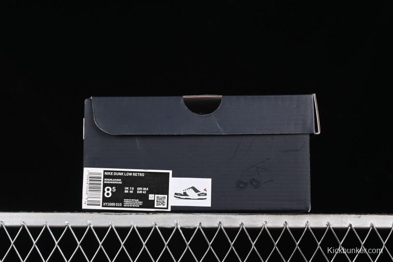Nike SB Dunk Low Dior Collaboration - Black Grey Pattern Anniversary High-End Custom Low-Top Casual Sneakers - XY1688-010