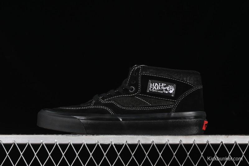 Vans Half Cab 33 DX Black Knight Anaheim Classic Retro Skate Shoes - VN0A5KX6BKA
