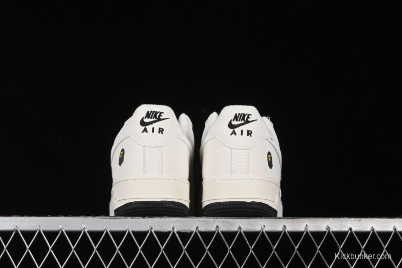 Nike Air Force 1 '07 Low Bape Collaboration - Black Beige Starry Sky Low Top Casual Sneakers - FG6688-103