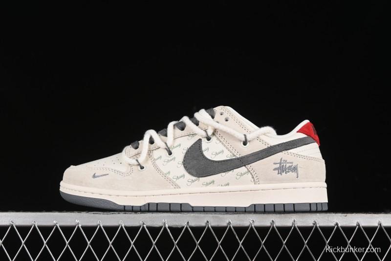 Nike SB Dunk Low Stussy Anniversary Edition Custom Low-Top Casual Sneakers - SJ2068-280