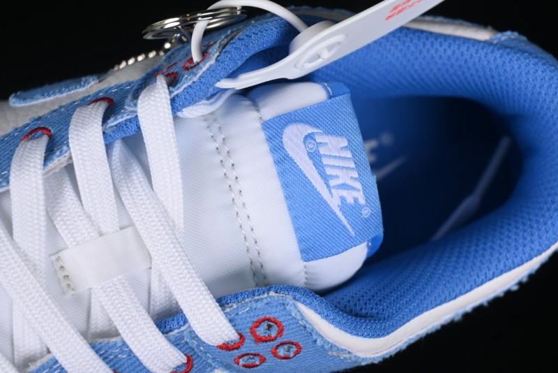 Nike SB Dunk Low Supreme Collaboration - Woven Blue Swoosh Anniversary Custom Low-Top Casual Skate Shoes - KK1888-015