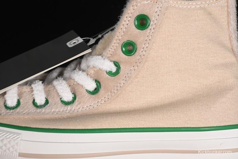 Converse Zoo Happy Pets Series High-Top Casual Sneakers with Plush Lining for Autumn Winter - A12768C