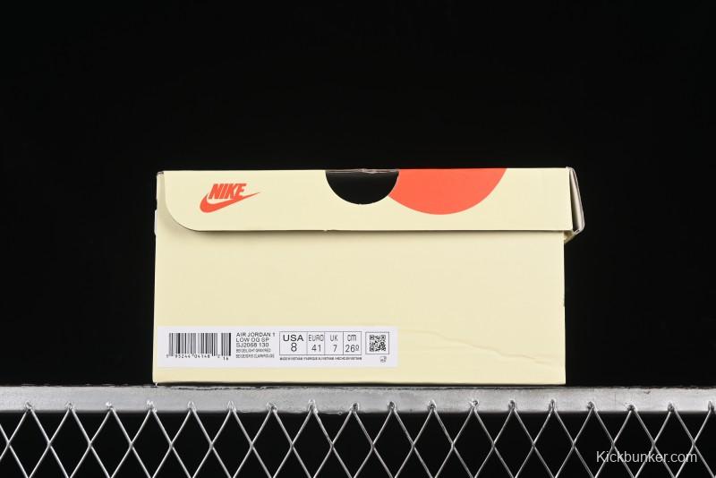 Nike Travis Scott x Fragment Design x Air Jordan 1 Low OG SP AJ1 Retro Sneakers - SJ2068-130