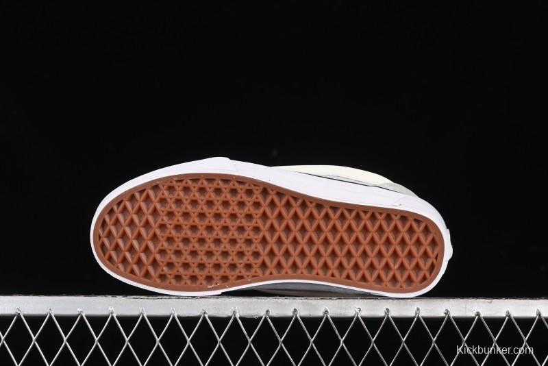 Vans Knu Skool Low-Top Retro Casual Vulcanized Slip-On Shoes in Grey Blue - VN000D6CCCZ