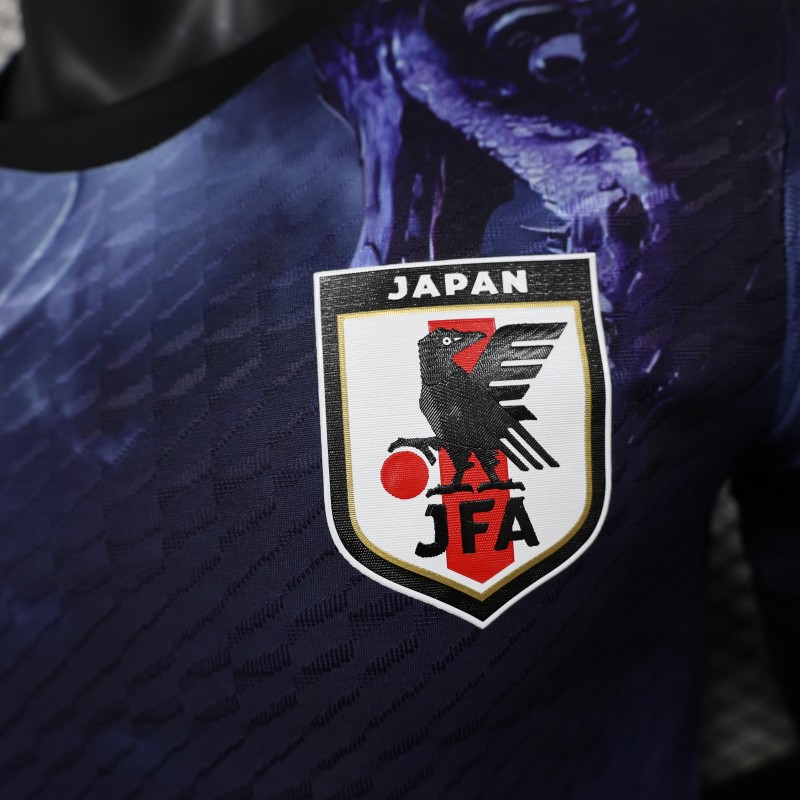 Player Version 2025 Japan NA ZHA Navy Blue with Dragon Jersey