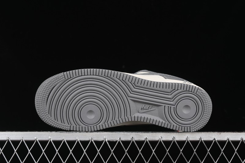 Nike Air Force 1 '07 Low Stussy Collaboration - Premium Gray Low-Top Casual Sneakers - BB5353-512