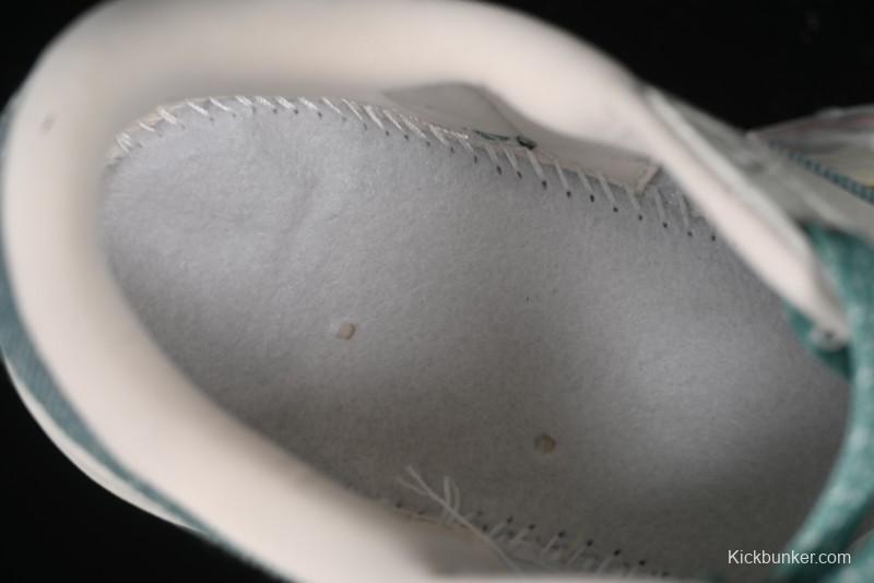 Nike Travis Scott x Fragment Design x Air Jordan 1 Low OG SP AJ1 Supreme Collaboration - Green Canvas Swoosh Low-Top Casual Sneakers - JH6088-706