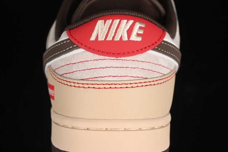 Nike SB Dunk Low SUP Collaboration - Distressed Black Swoosh Anniversary Custom Low-Top Skate Shoes - MM1089-021