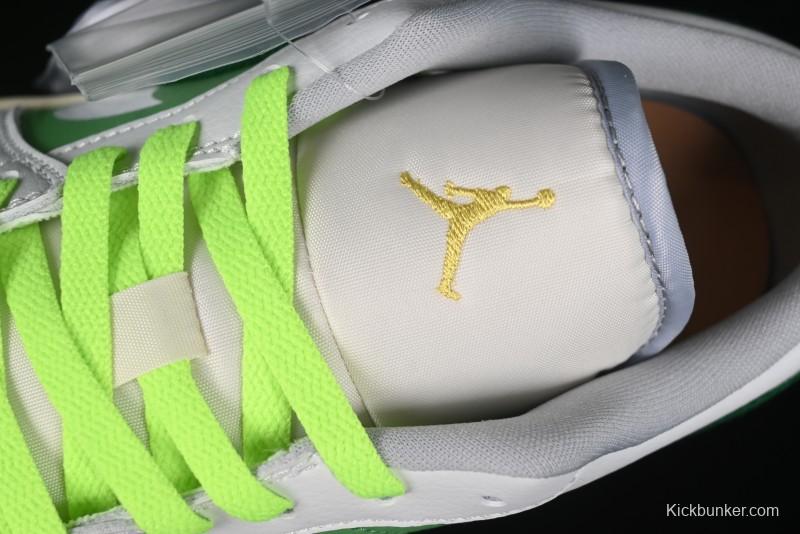 Nike Air Jordan 1 Low AJ1 White Green Double Hook Low-Top Retro Basketball Shoes - FZ5046-041