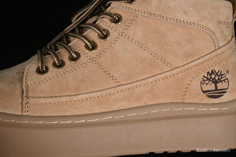 Timberland Outdoor Mid-Top Casual Martin Boots with Premium Suede Leather - TB10072SAND
