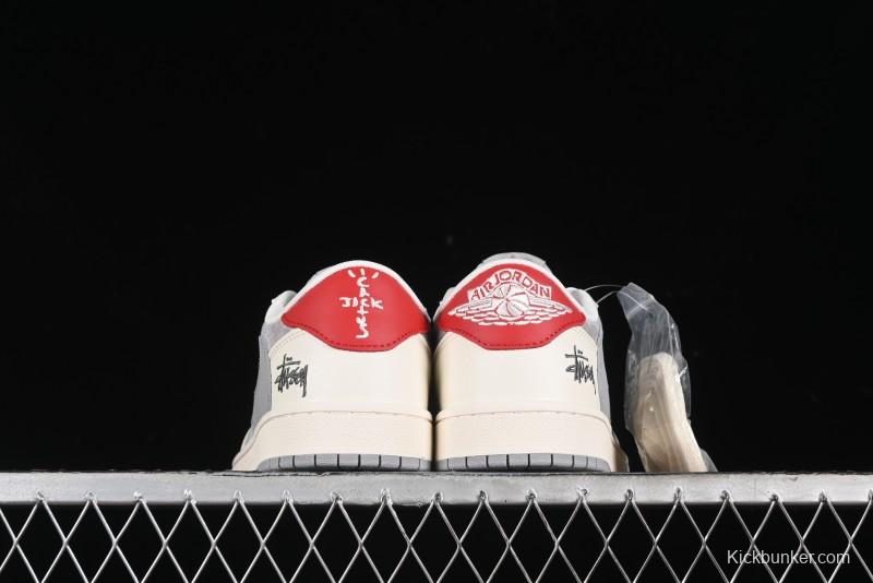 Nike Travis Scott x Fragment Design x Air Jordan 1 Low OG SP AJ1 Retro Sneakers - SJ2068-130