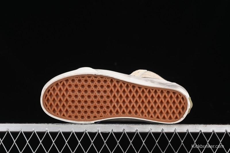 Vans Notre Premium Sk8-Hi High-Top Skate Shoes with Upgraded Suede and Linen Materials - VN000CR0BWQ