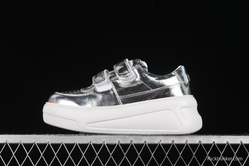 Acne Studios Retro Velcro Women's Casual Shoes Silver - G.E5