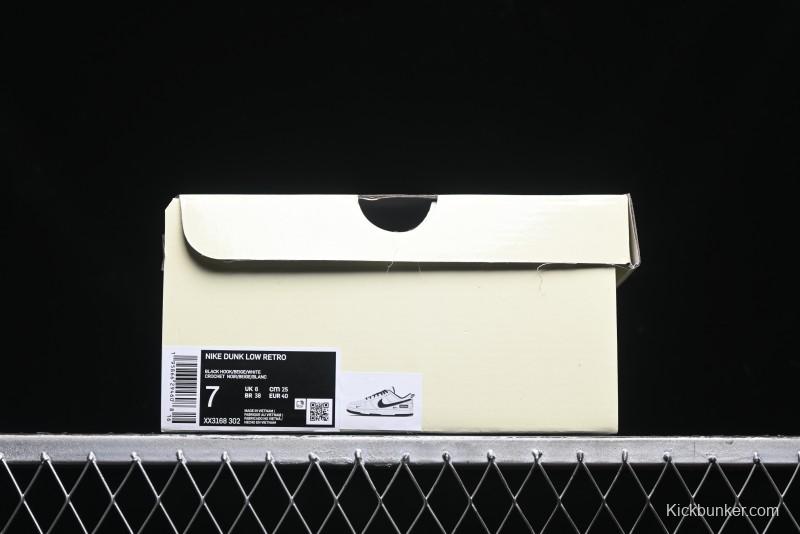 Nike SB Dunk Low Supreme Collaboration - Black Stitch Mini Swoosh Custom Low-Top Casual Skate Shoes - XX3186-302