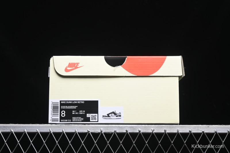 Nike SB Dunk Low Stussy Collaboration - Black White Print Anniversary Custom Low-Top Casual Sneakers - XX3168-212