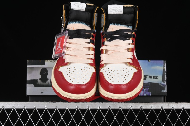 Nike Union x Air Jordan 1 Retro High Basketball Shoes with Chicago-Inspired Colorway - HV8563-600