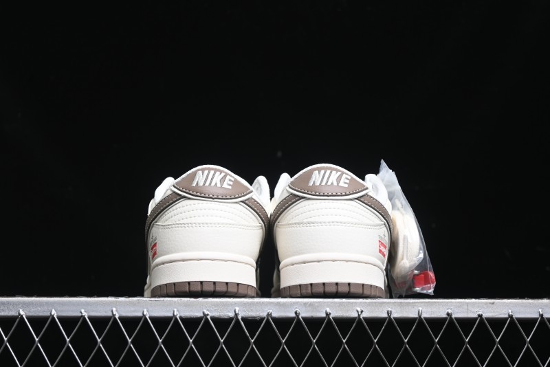 Nike SB Dunk Low Stone Island Supreme Collaboration - Beige Brown Sole Anniversary High-End Custom Low-Top Casual Sneakers - BB9866-008