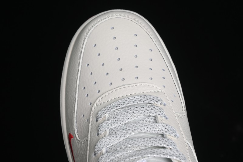 Nike Air Force 1 '07 Low Supreme Casual Sneakers in White/Red - DF0188-011