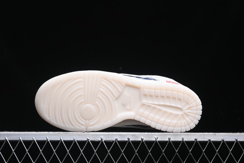 Nike SB Dunk Low Supreme Collaboration - White Blue with Crystal Outsole Anniversary High-End Custom Low-Top Casual Skate Shoes - XS1086-002