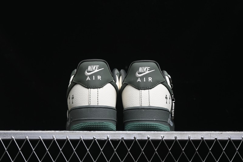 Nike Air Force 1 '07 Low Chrome Hearts Collaboration - Moss Green White Low-Top Casual Sneakers - KK1988-029