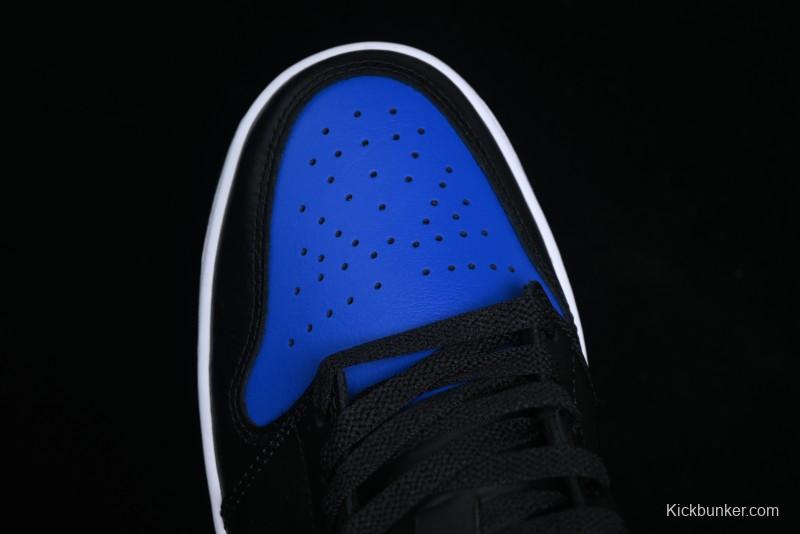 Nike Air Jordan 1 Low Retro Basketball Shoes Black Blue - 553558-042