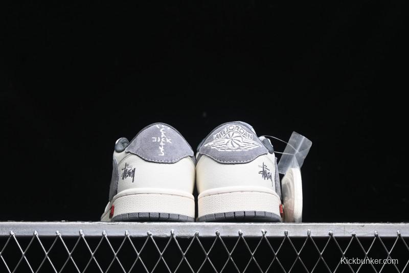 Nike Travis Scott x Fragment Design x Air Jordan 1 Low OG SP AJ1 Retro Sneakers - SJ2068-125