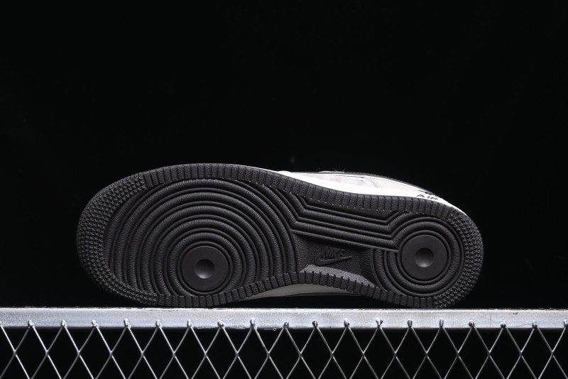 Nike Air Force 1 '07 Low Stussy Collaboration - White Black Sole Low-Top Casual Sneakers - XZ6188-279
